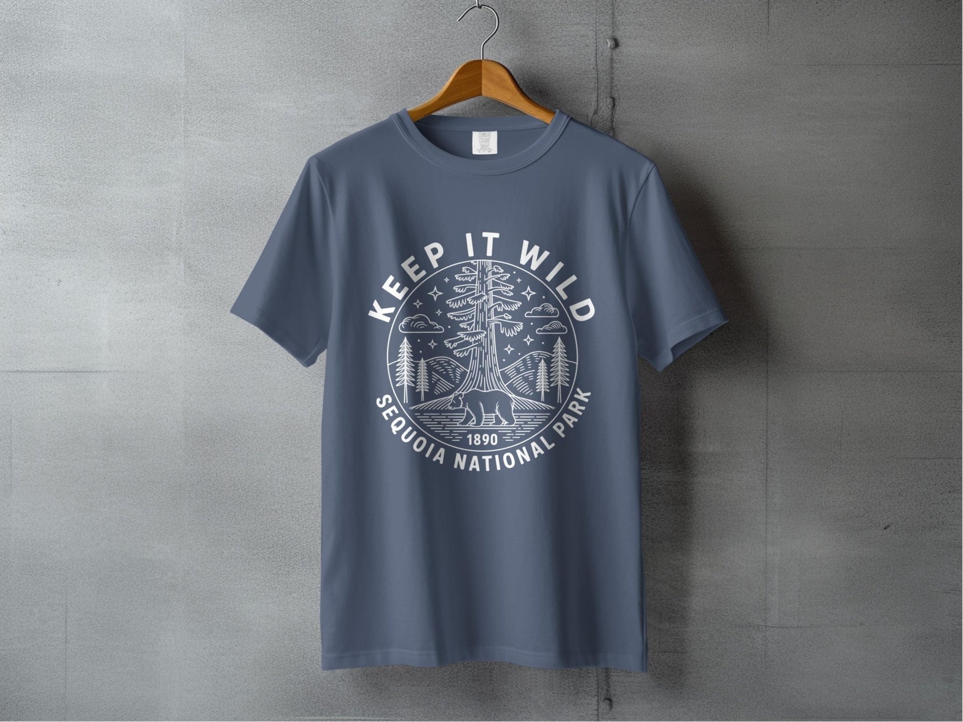 "Keep It Wild" Sequoia National Park T-Shirt - S - Sloth & Duck