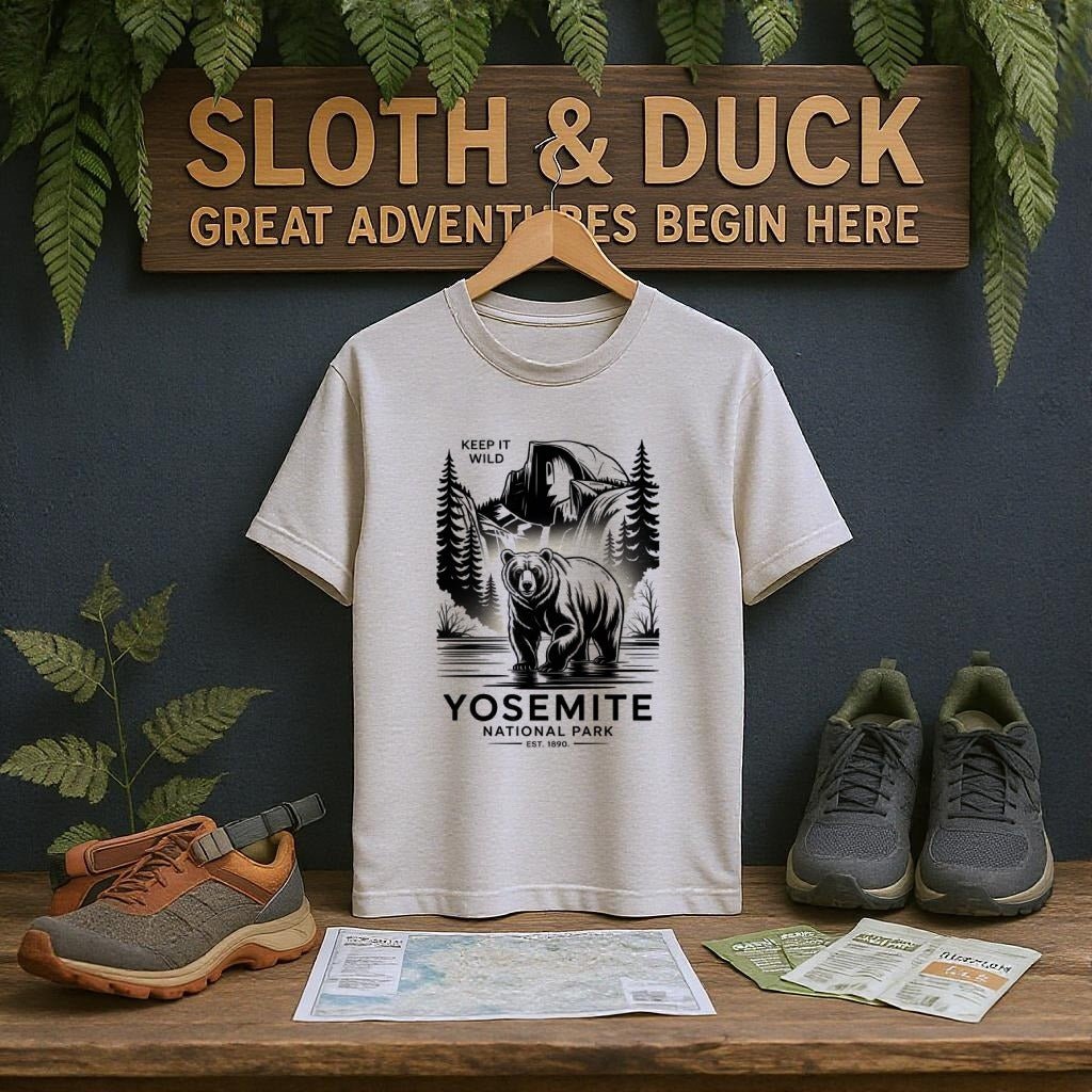 "Keep it Wild" Yosemite National Park T-Shirt - S - Sloth & Duck