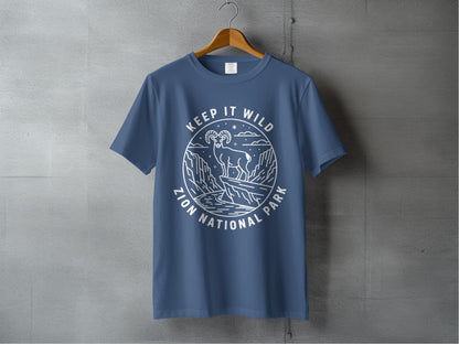 "Keep It Wild" Zion National Park Ram T-Shirt - S - Sloth & Duck