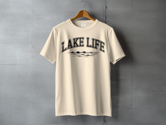 "Lake Life" Wave Graphic T-Shirt - Comfort Colors - S - Sloth & Duck