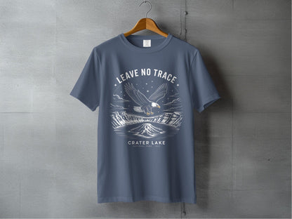"Leave No Trace" Crater Lake National Park Eagle T-Shirt - S - Sloth & Duck