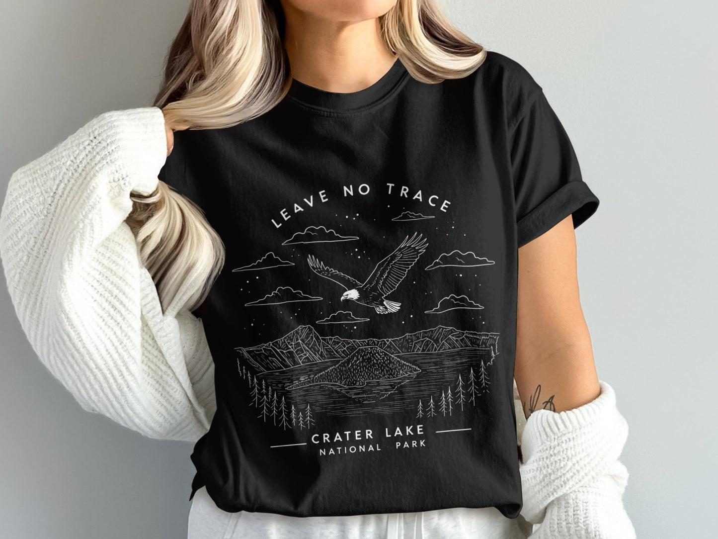 "Leave No Trace" Crater Lake National Park T-Shirt - S - Sloth & Duck