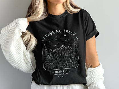 "Leave No Trace" Olympic National Park T-Shirt - S - Sloth & Duck