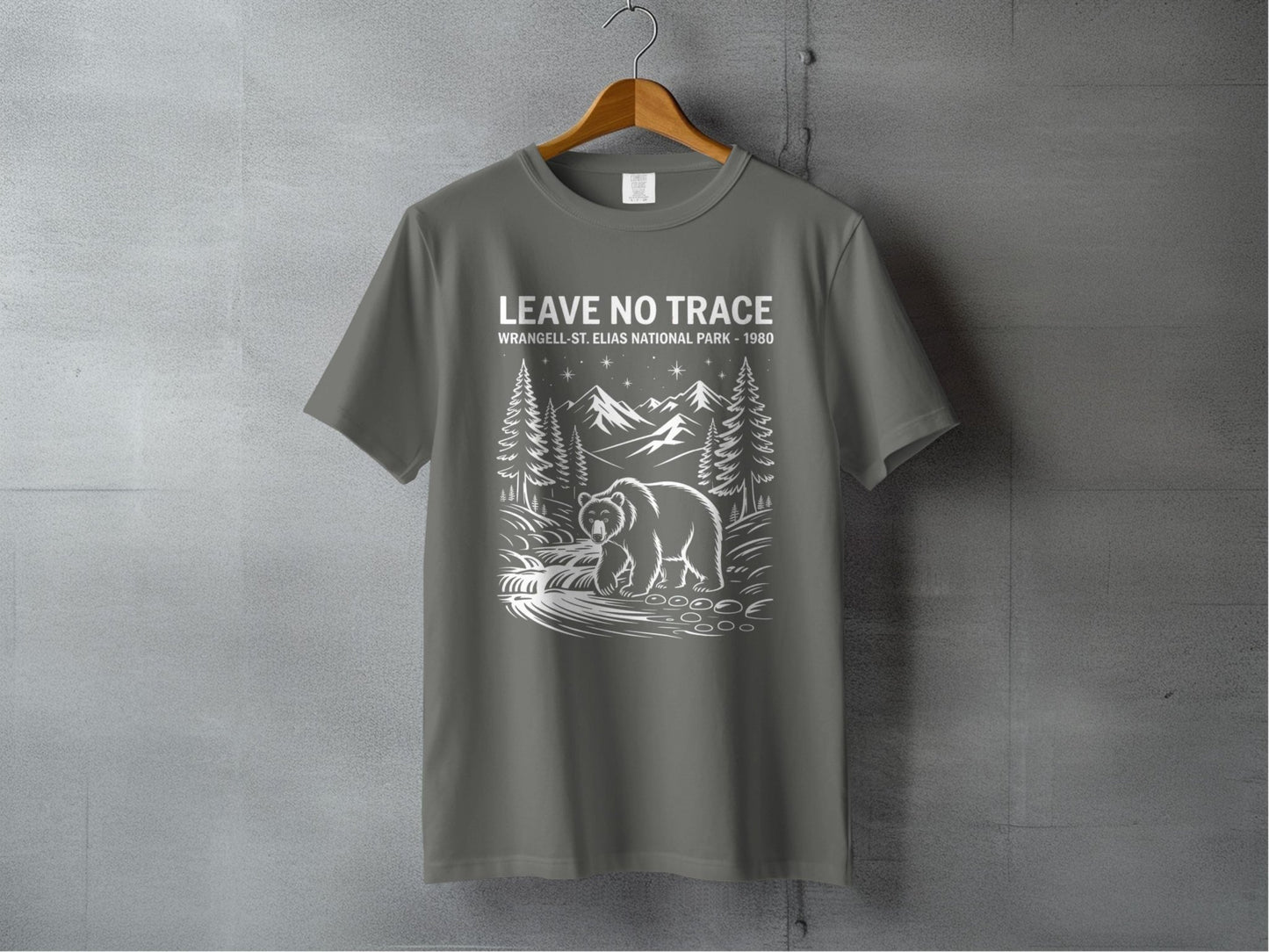 "Leave No Trace" Wrangell St Elias National Park T-Shirt - S - Sloth & Duck