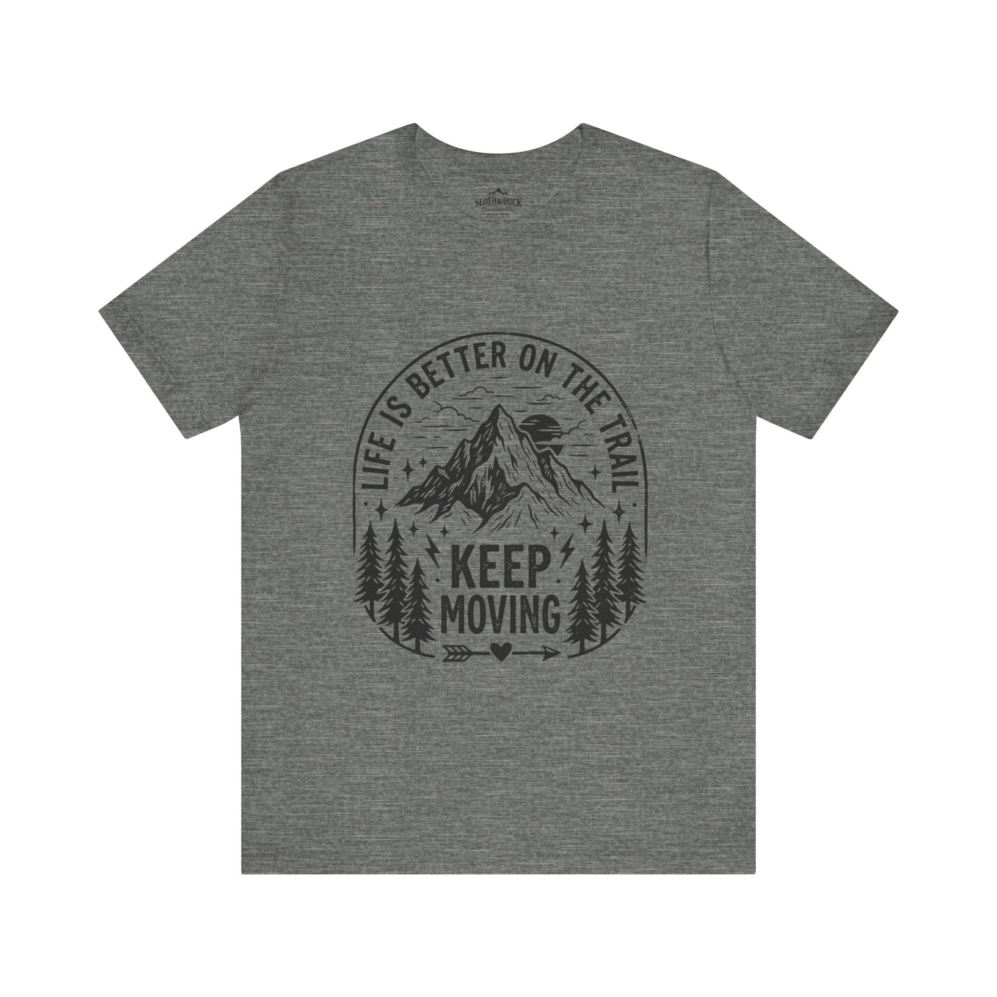 Life Is Better On The Trail Mountain T-Shirt - M - Sloth & Duck