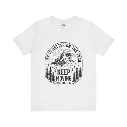 Life Is Better On The Trail Mountain T-Shirt - S - Sloth & Duck