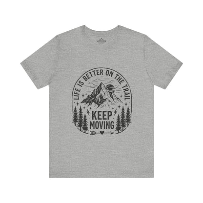Life Is Better On The Trail Mountain T-Shirt - S - Sloth & Duck