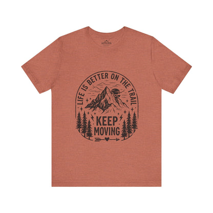Life Is Better On The Trail Mountain T-Shirt - S - Sloth & Duck