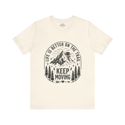 Life Is Better On The Trail Mountain T-Shirt - S - Sloth & Duck