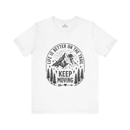 Life Is Better On The Trail Mountain T-Shirt - S - Sloth & Duck