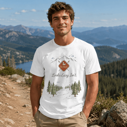 Looks Easy Isn't 50 Mile Trail T-Shirt -Butter - Sloth & Duck