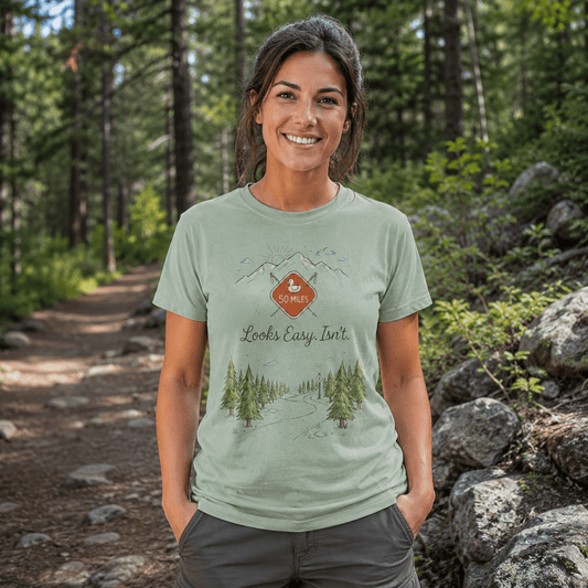 Looks Easy Isn't 50 Mile Trail T-Shirt -Butter - Sloth & Duck