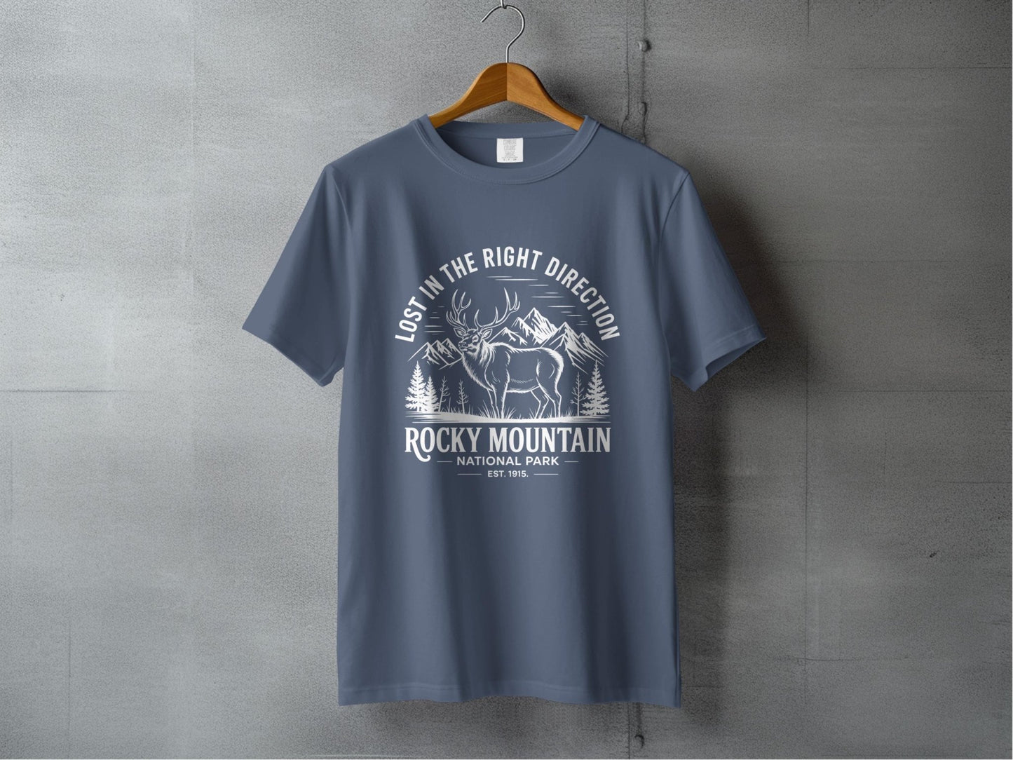 "Lost in the Right Direction" Rocky Mountain National Park T-Shirt - S - Sloth & Duck