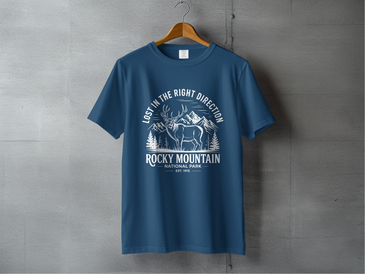"Lost in the Right Direction" Rocky Mountain National Park T-Shirt - S - Sloth & Duck