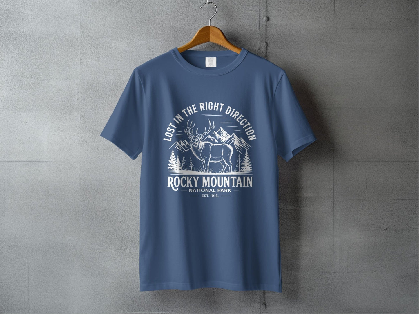 "Lost in the Right Direction" Rocky Mountain National Park T-Shirt - S - Sloth & Duck