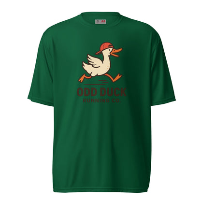 Mens Odd Duck Wicking Performance T-Shirt - Forest Green - Sloth & Duck