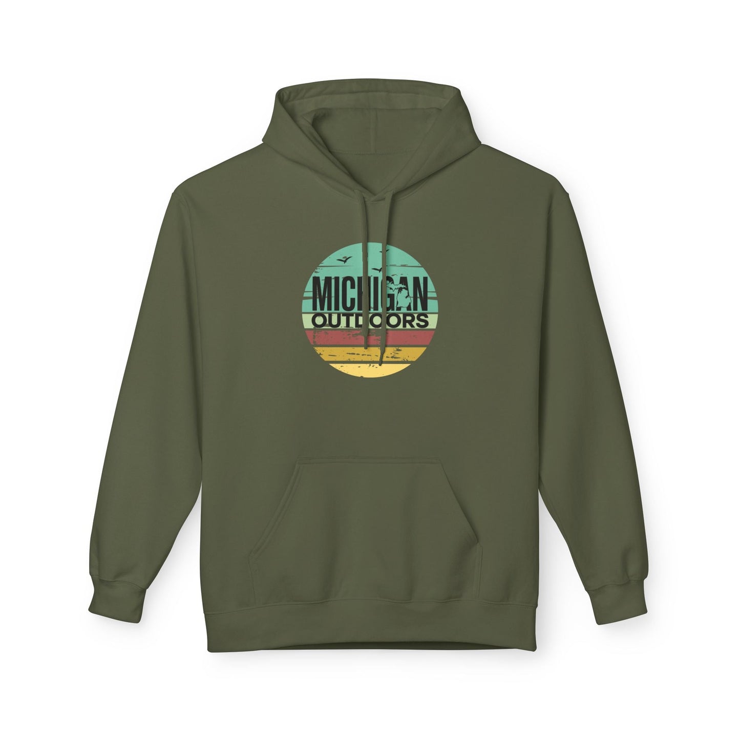 Michigan Outdoor Hoodie | Great Lakes Trail Runner Sweatshirt - S - Sloth & Duck