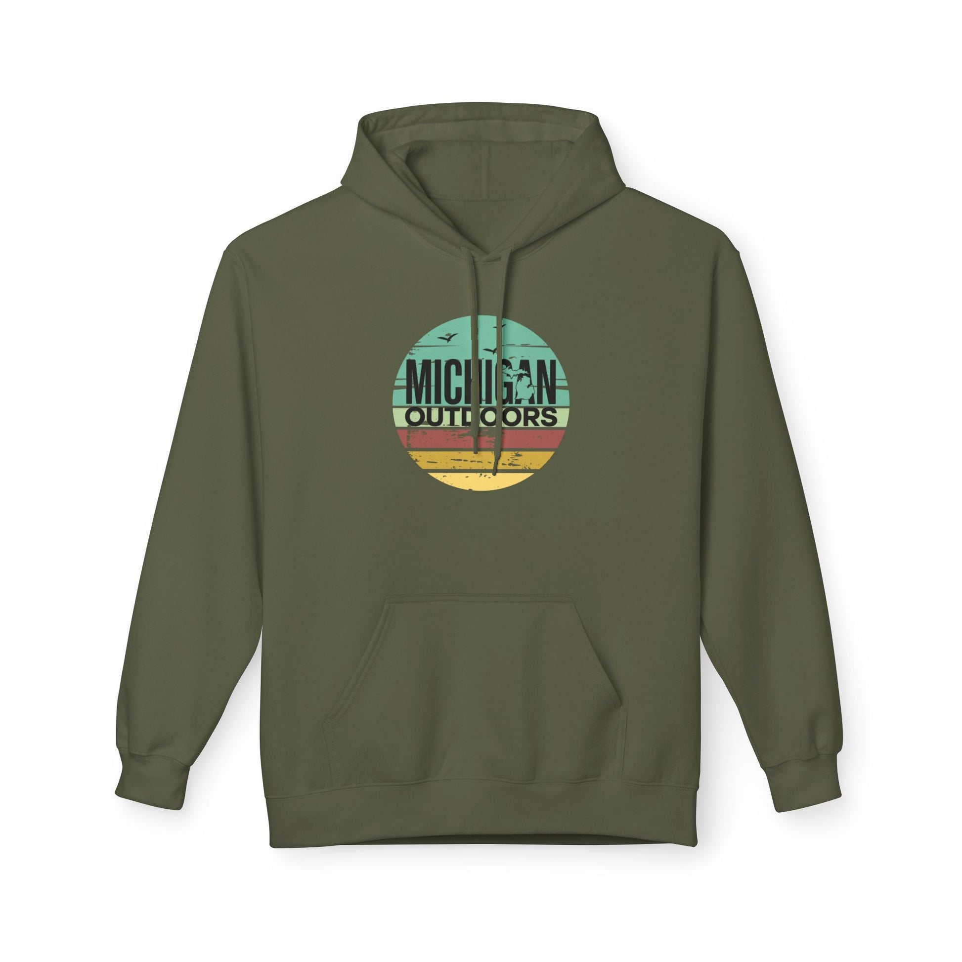 Michigan Outdoor Hoodie | Great Lakes Trail Runner Sweatshirt - S - Sloth & Duck