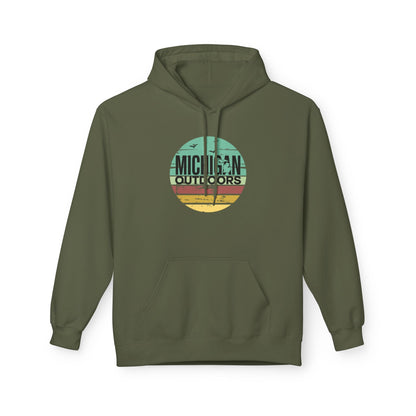 Michigan Outdoor Hoodie | Great Lakes Trail Runner Sweatshirt - S - Sloth & Duck
