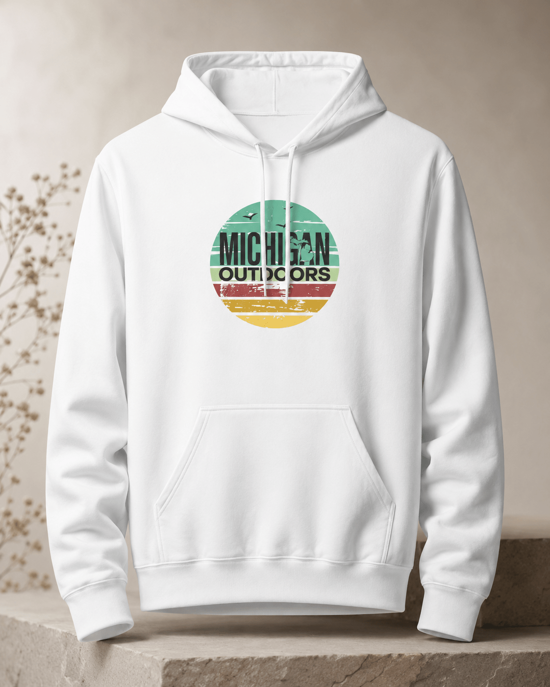Michigan Outdoor Hoodie | Great Lakes Trail Runner Sweatshirt - S - Sloth & Duck