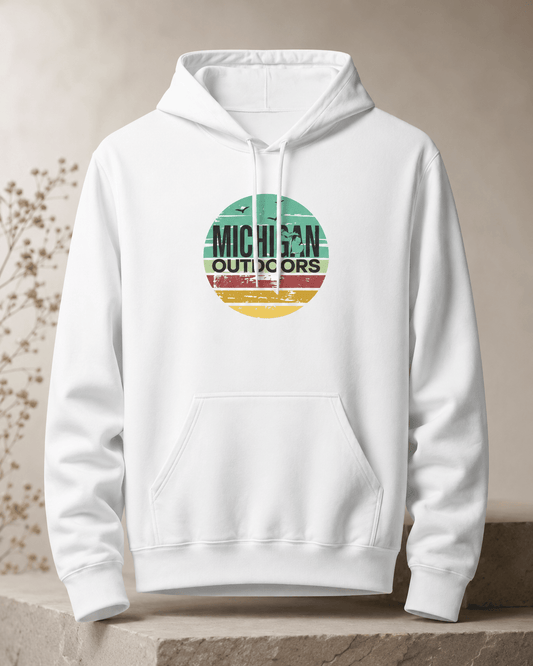 Michigan Outdoor Hoodie | Great Lakes Trail Runner Sweatshirt - S - Sloth & Duck