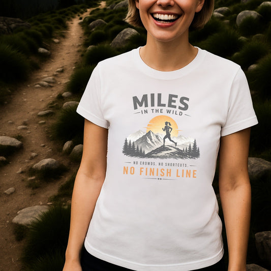 Miles in the Wild Female Trail Runner T-Shirt - S - Sloth & Duck