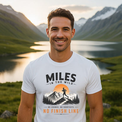 Miles in the Wild Male Trail Runner T-Shirt - S - Sloth & Duck