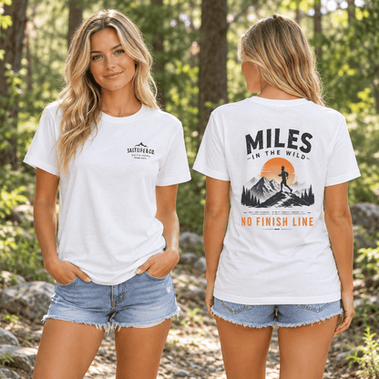 Miles in the Wild Trail Running T-Shirt, Mountain Runner Tee -XS - Sloth & Duck