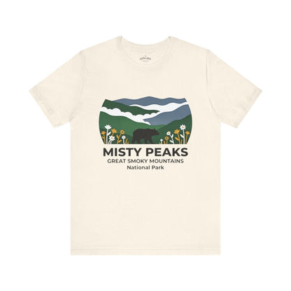 Misty Peaks Great Smoky Mountains National Park T-Shirt - S - Sloth & Duck