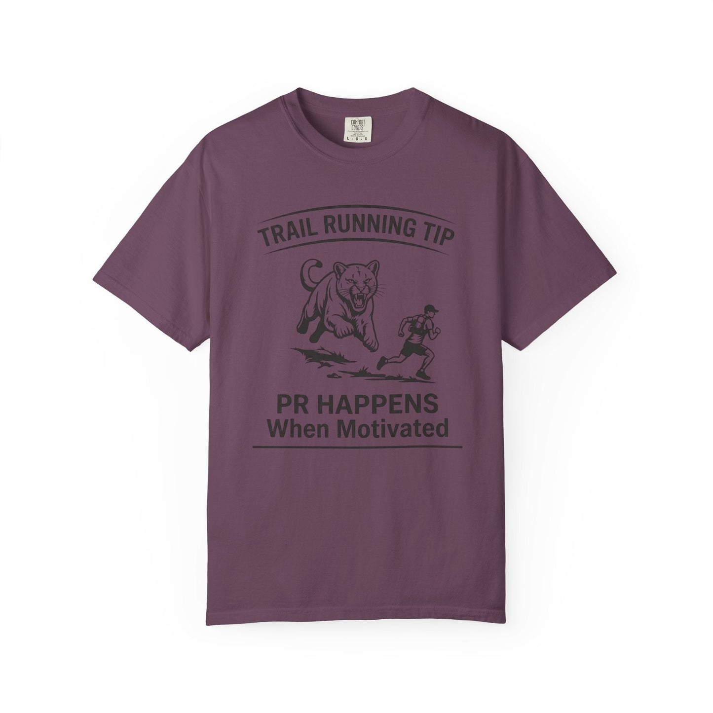 Motivational Trail Running T-Shirt - Mens - Berry - Sloth & Duck