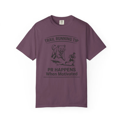 Motivational Trail Running T-Shirt - Mens - Berry - Sloth & Duck