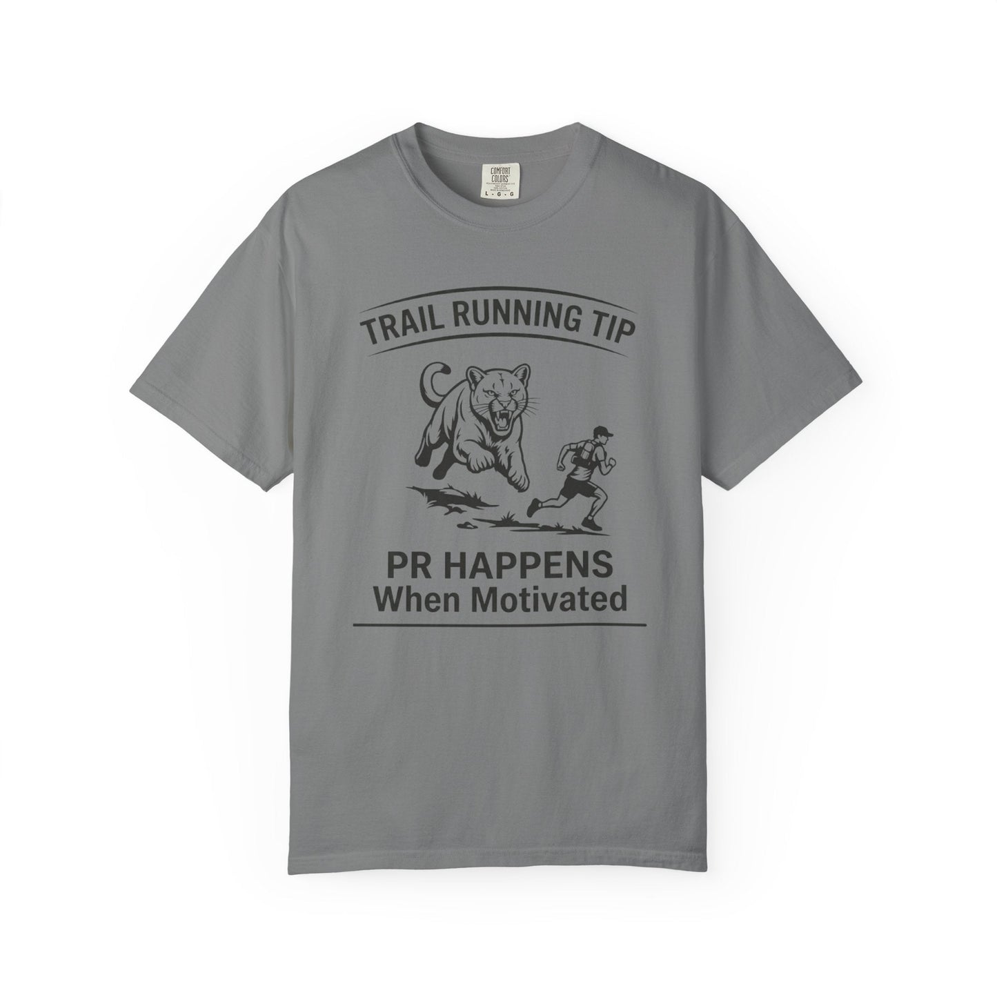 Motivational Trail Running T-Shirt - Mens - Grey - Sloth & Duck
