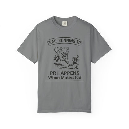Motivational Trail Running T-Shirt - Mens - Grey - Sloth & Duck