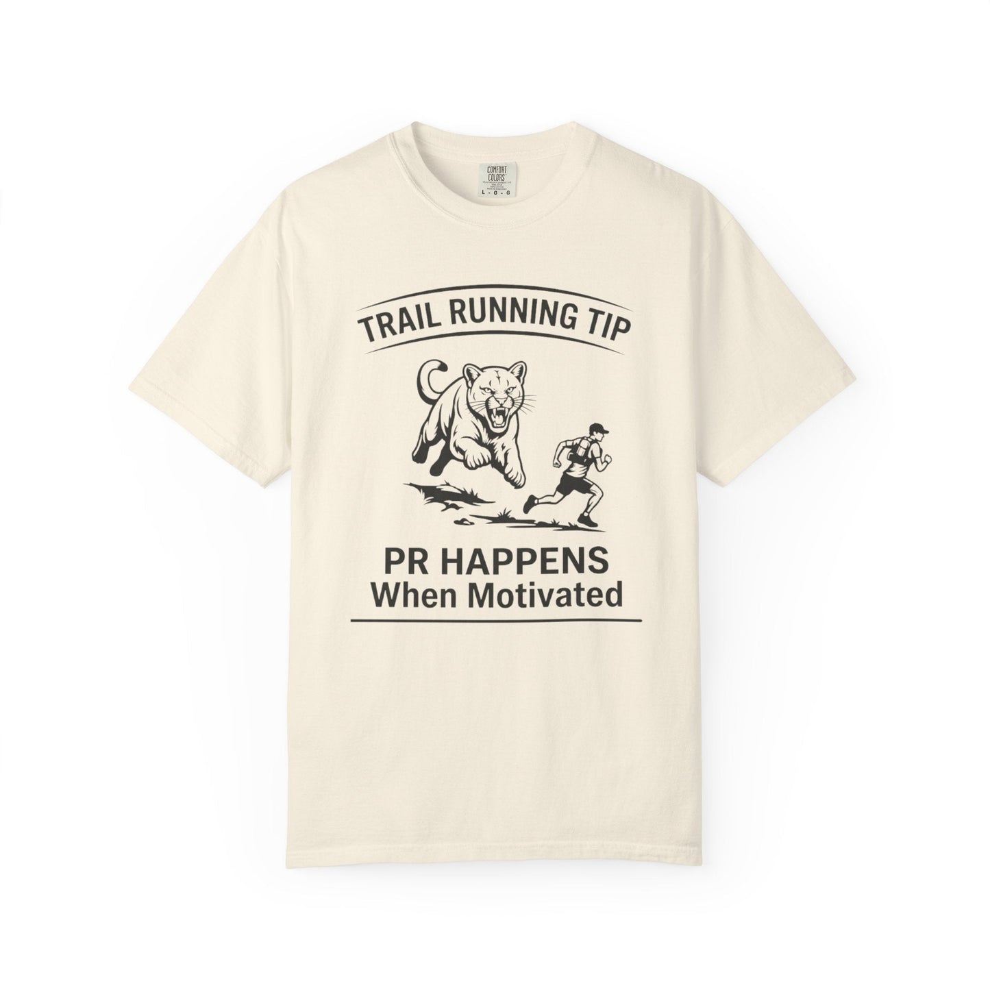 Motivational Trail Running T-Shirt - Mens - Ivory - Sloth & Duck