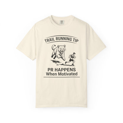 Motivational Trail Running T-Shirt - Mens - Ivory - Sloth & Duck