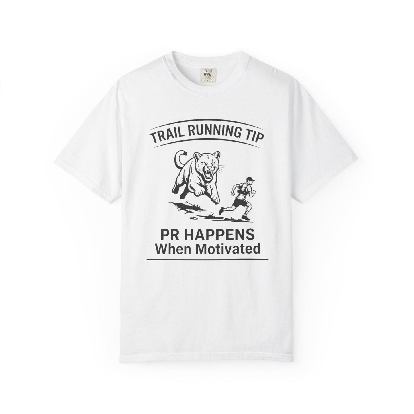 Motivational Trail Running T-Shirt - Mens - White - Sloth & Duck