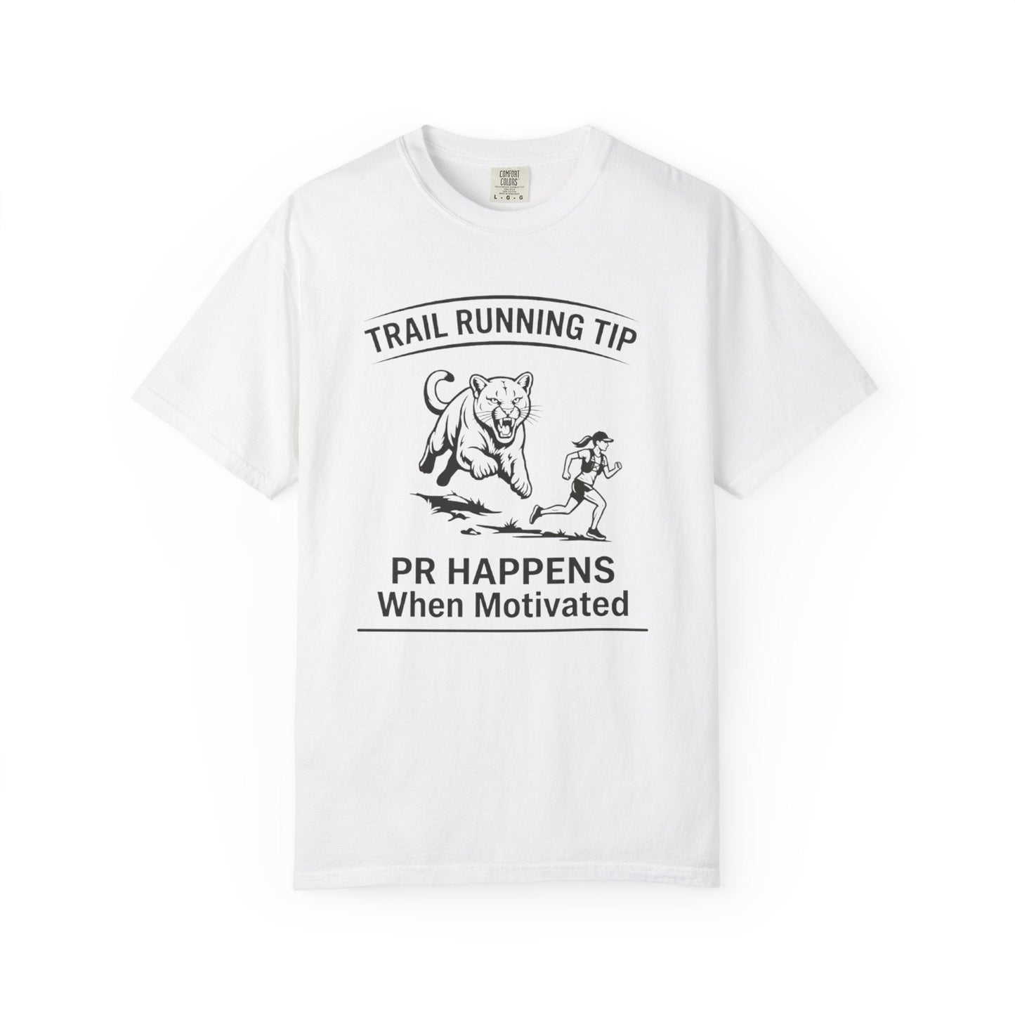 Motivational Trail Running T-Shirt - Womens - White - Sloth & Duck