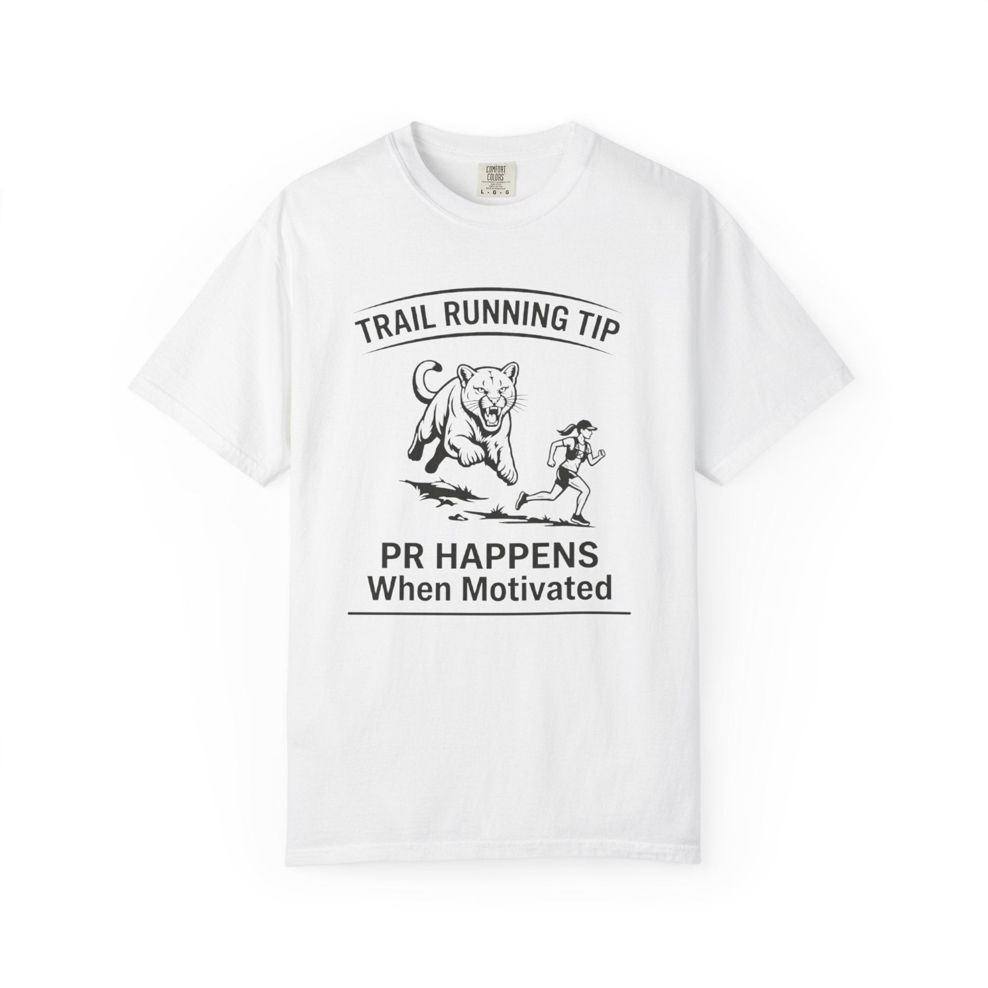 Motivational Trail Running T-Shirt - Womens - White - Sloth & Duck