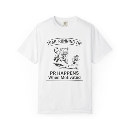 Motivational Trail Running T-Shirt - Womens - White - Sloth & Duck