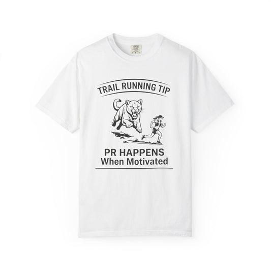Motivational Trail Running T-Shirt - Womens - White - Sloth & Duck