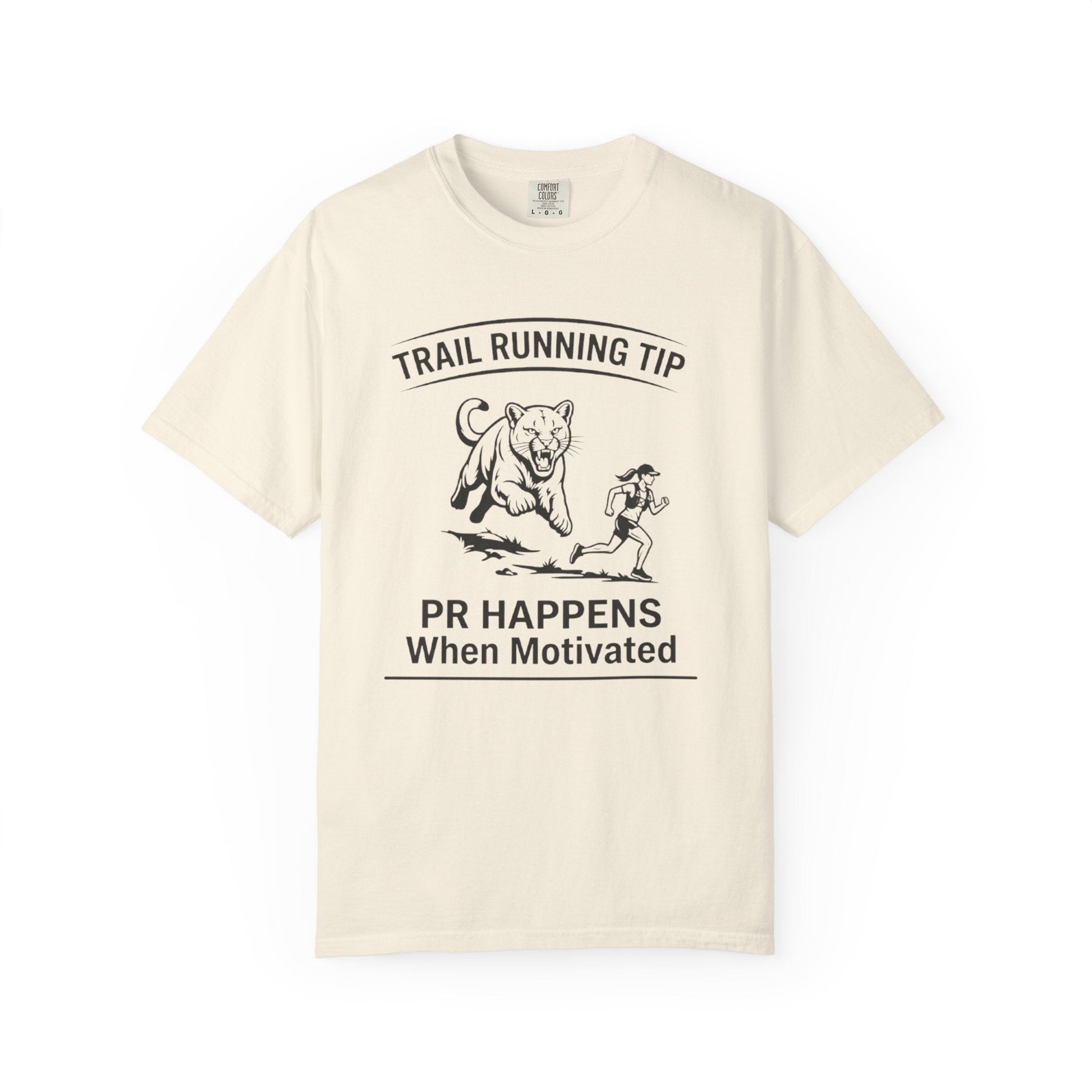 Motivational Trail Running T-Shirt - Womens - Ivory - Sloth & Duck
