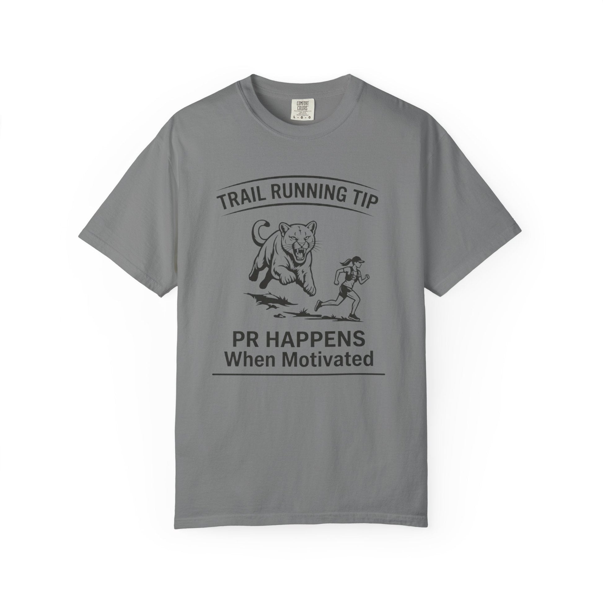 Motivational Trail Running T-Shirt - Womens - Grey - Sloth & Duck