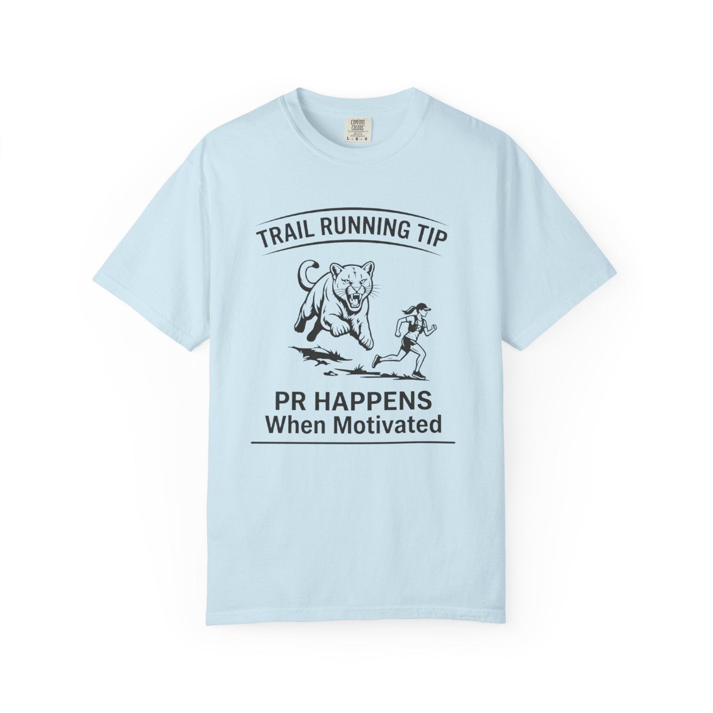 Motivational Trail Running T-Shirt - Womens - Chambray - Sloth & Duck