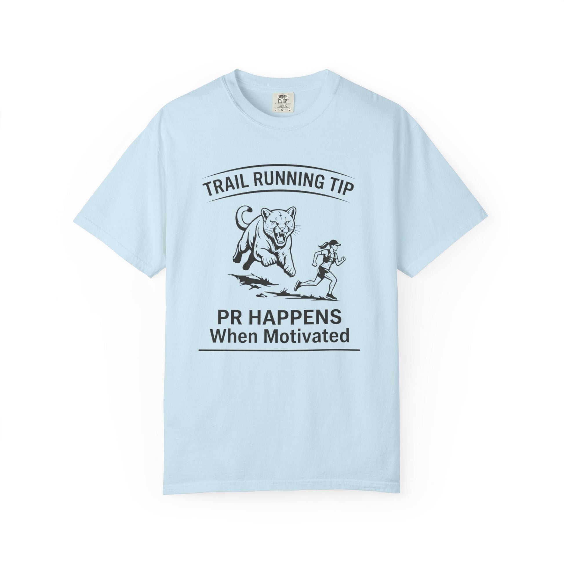 Motivational Trail Running T-Shirt - Womens - Chambray - Sloth & Duck