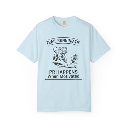 Motivational Trail Running T-Shirt - Womens - Chambray - Sloth & Duck
