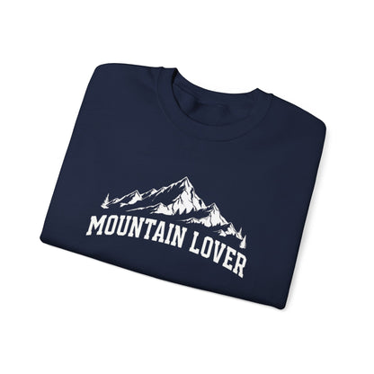 "Mountain Lover" Cozy Crewneck Sweatshirt - Navy - Sloth & Duck