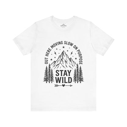 Moving Slow, Stay Wild Mountain T-Shirt - S - Sloth & Duck
