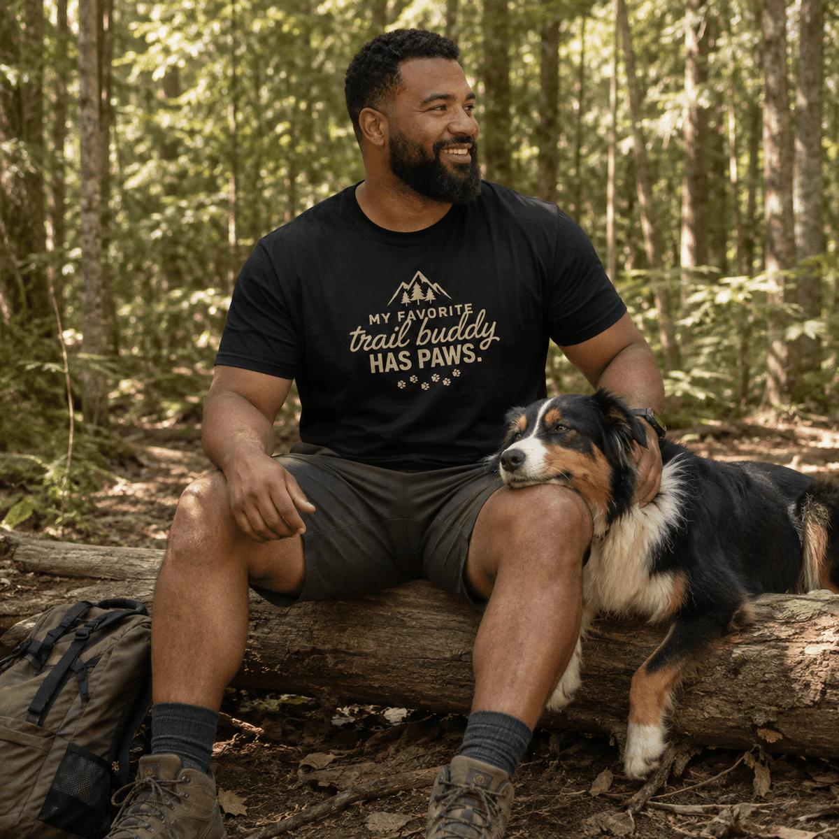 My Favorite Trail Buddy Has Paws Shirt -S - Sloth & Duck