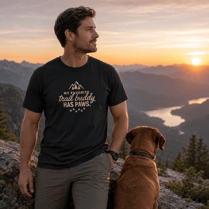 My Favorite Trail Buddy Has Paws Shirt -S - Sloth & Duck