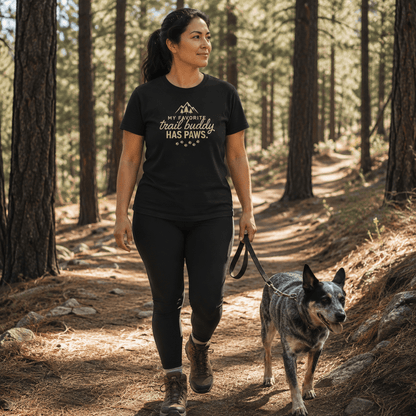 My Favorite Trail Buddy Has Paws Shirt -S - Sloth & Duck